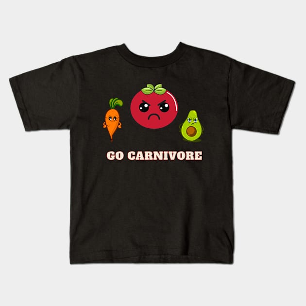 Go carnivore! Kids T-Shirt by PartumConsilio